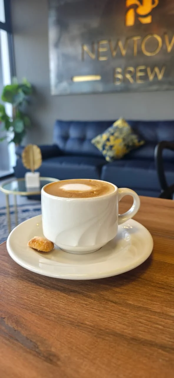 Cup of coffee in the NewTown Brew lounge